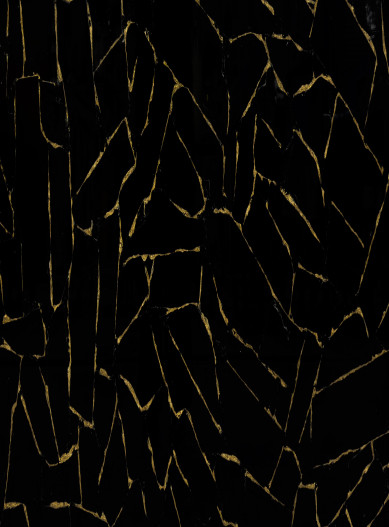 Black glassos with gold veins